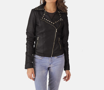 Aurelia Storm Studded Leather Biker For Sale