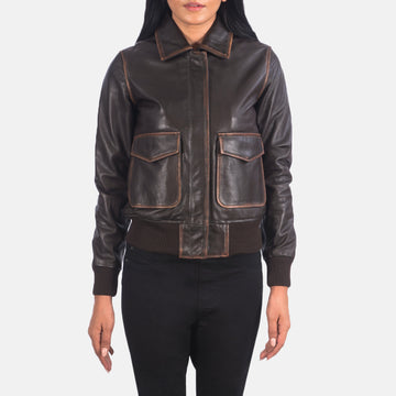 Aurivale Luxe A2 Leather Bomber For Sale