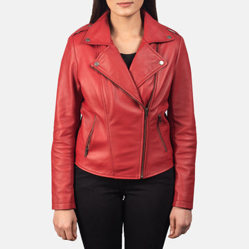 Crimsonflare Leather Biker Jacket For Sale