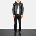 BOHO Urban Hooded Bomber Jacket - Black for sale