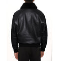 Aero Shearling Leather Jacket - Black for sale