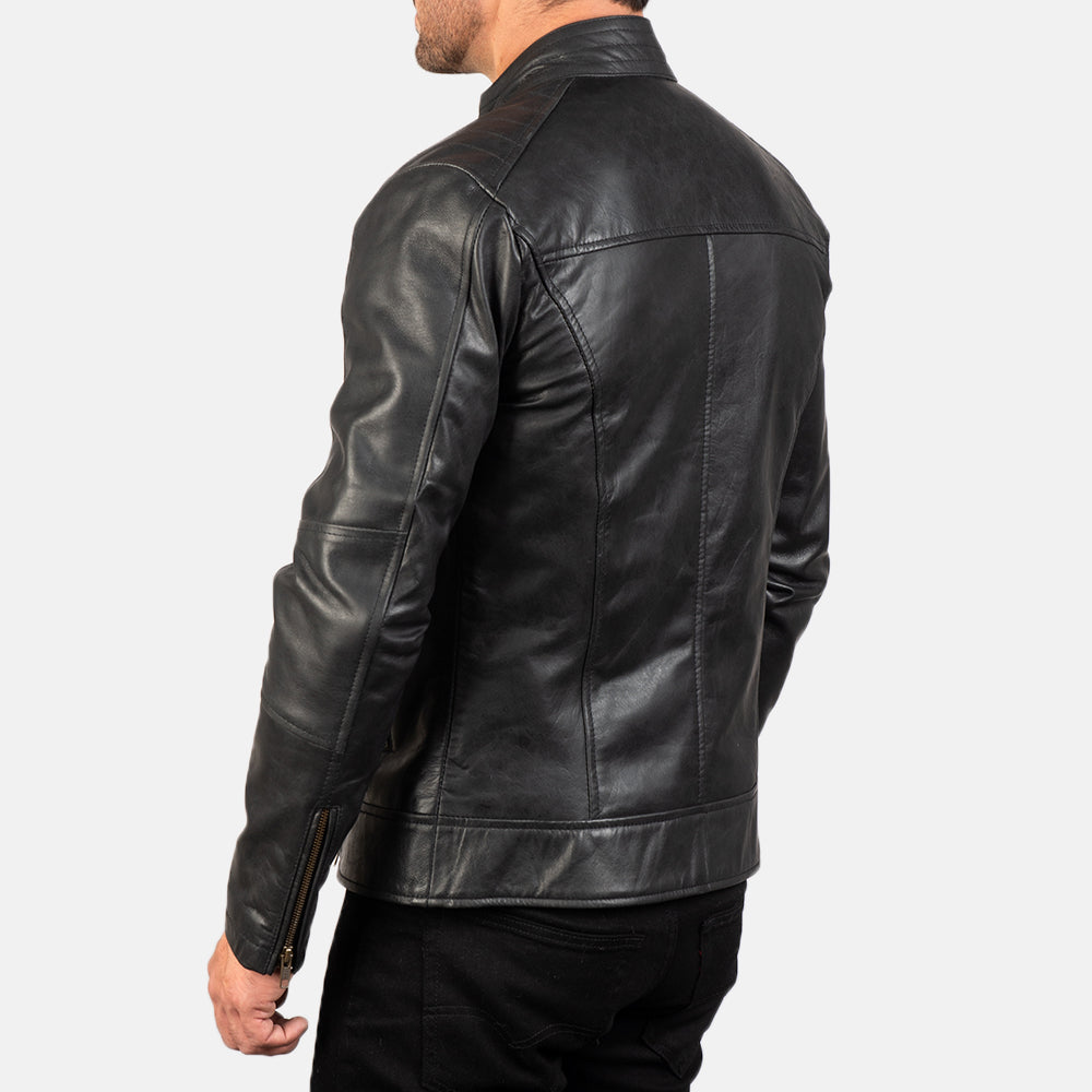 Ashrend Edge Leather Biker Jacket for sale