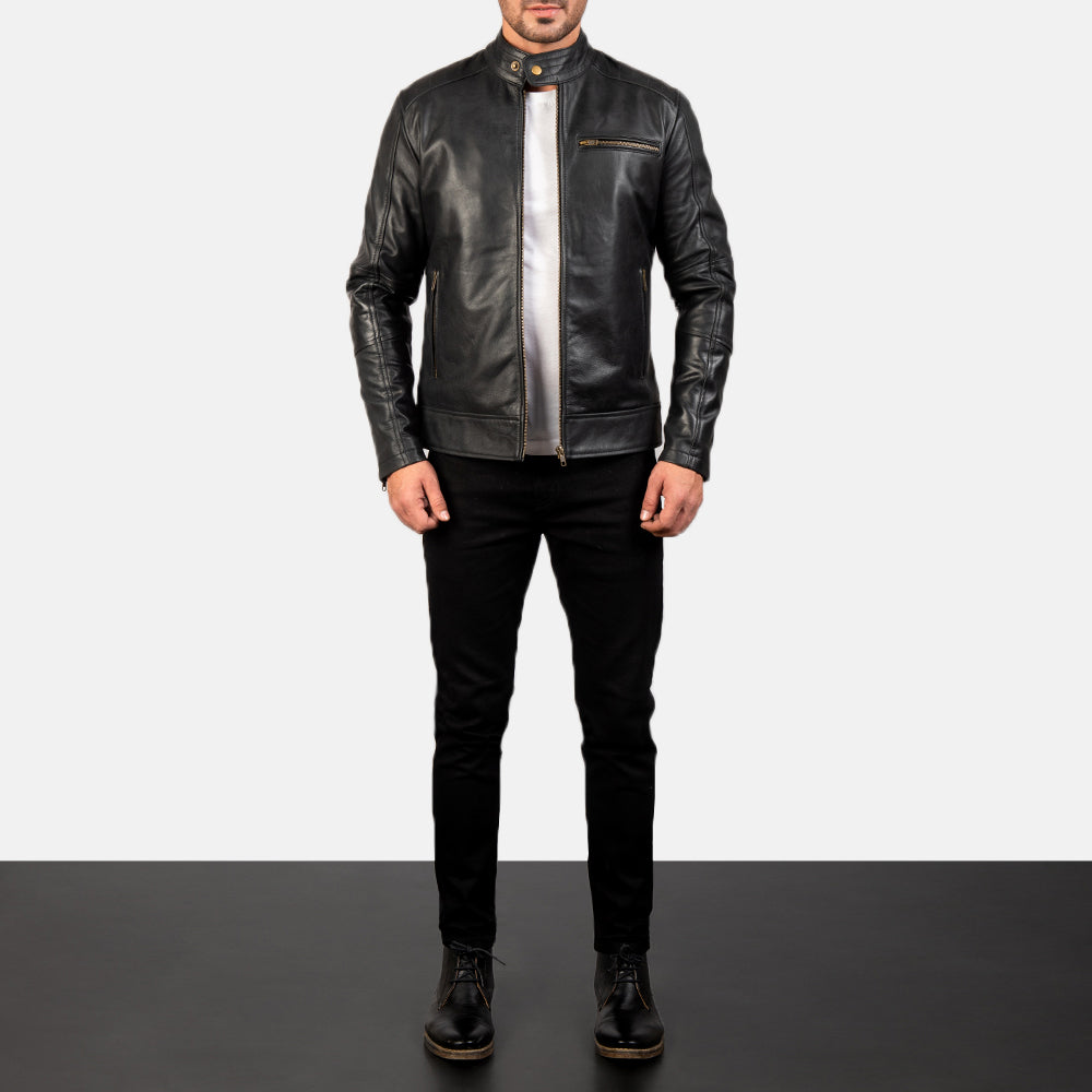Ashrend Edge Leather Biker Jacket for sale