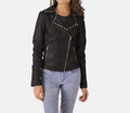 Aurelia Storm Studded Leather Biker For Sale