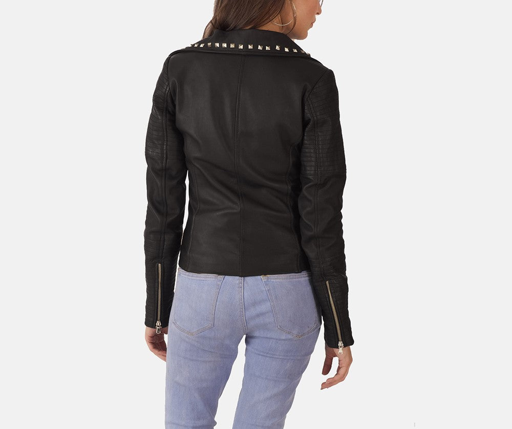 Aurelia Storm Studded Leather Biker For Sale