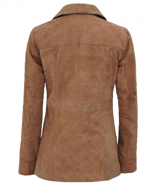 Cadenza Halo Suede Leather Blazer For Sale