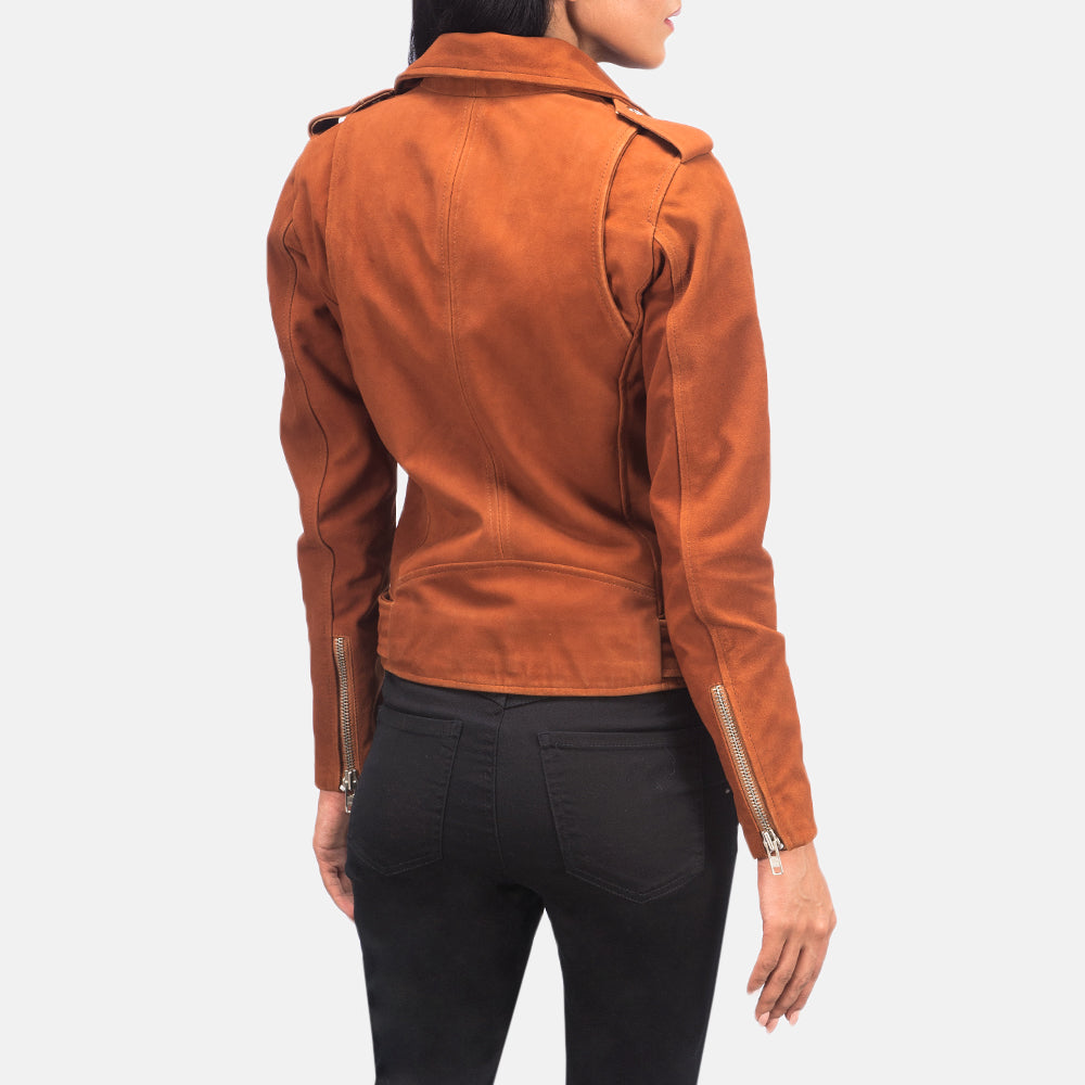 Canyonra Mocha Suede Leather Biker For Sale