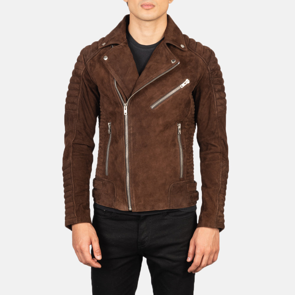 Canyontrail Suede Leather Biker Jacket For Sale