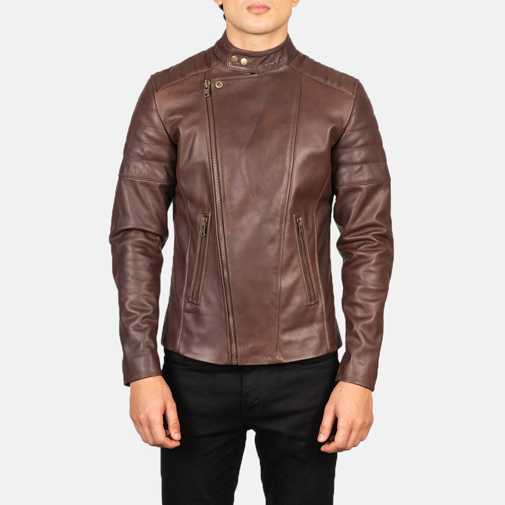 Crestborne Leather Biker Jacket for sale