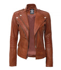 Crimsonelle Rogue Leather Biker Jacket For Sale