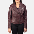 Crimsonflare Leather Biker Jacket For Sale