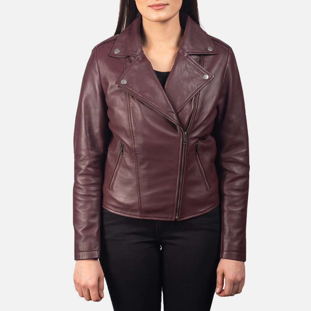 Crimsonflare Leather Biker Jacket For Sale