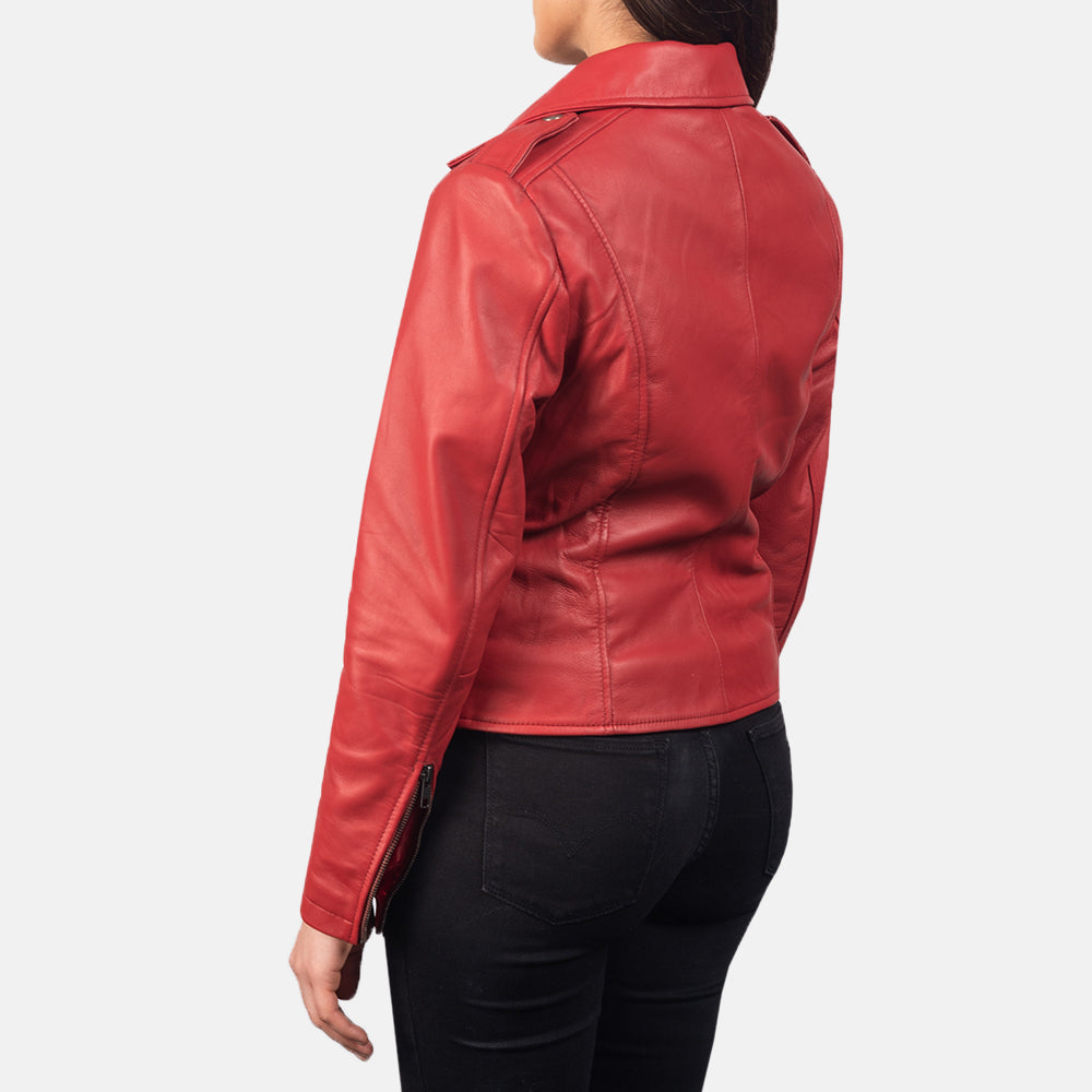 Crimsonflare Leather Biker Jacket For Sale