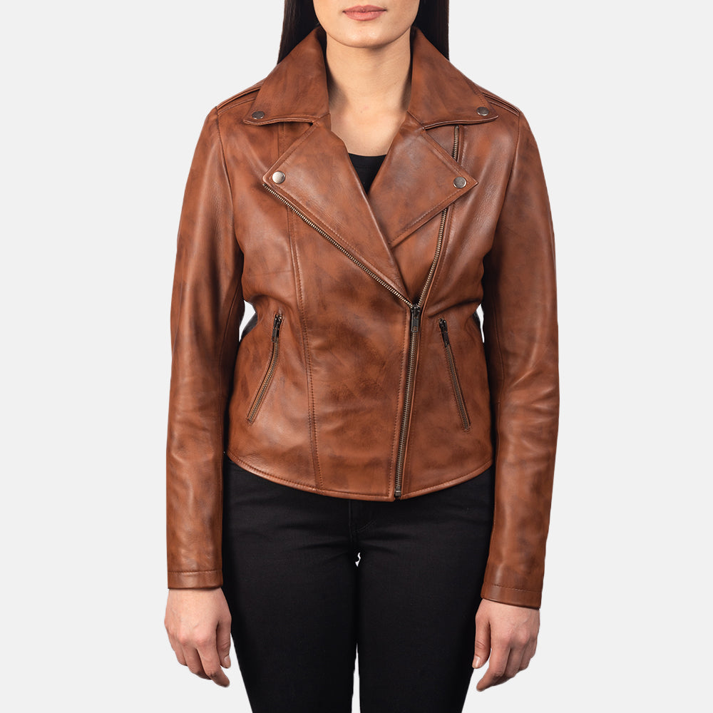 Crimsonflare Leather Biker Jacket For Sale