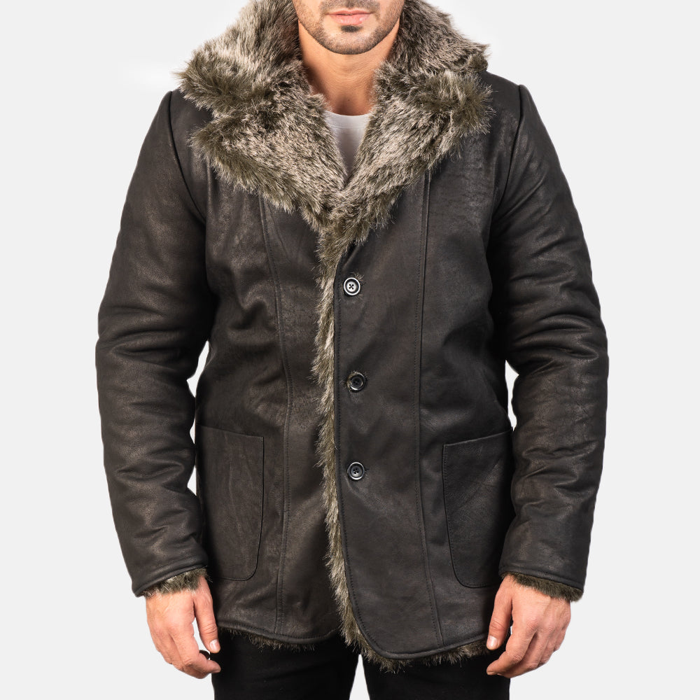 Duskborne Regal Leather Coat For Sale