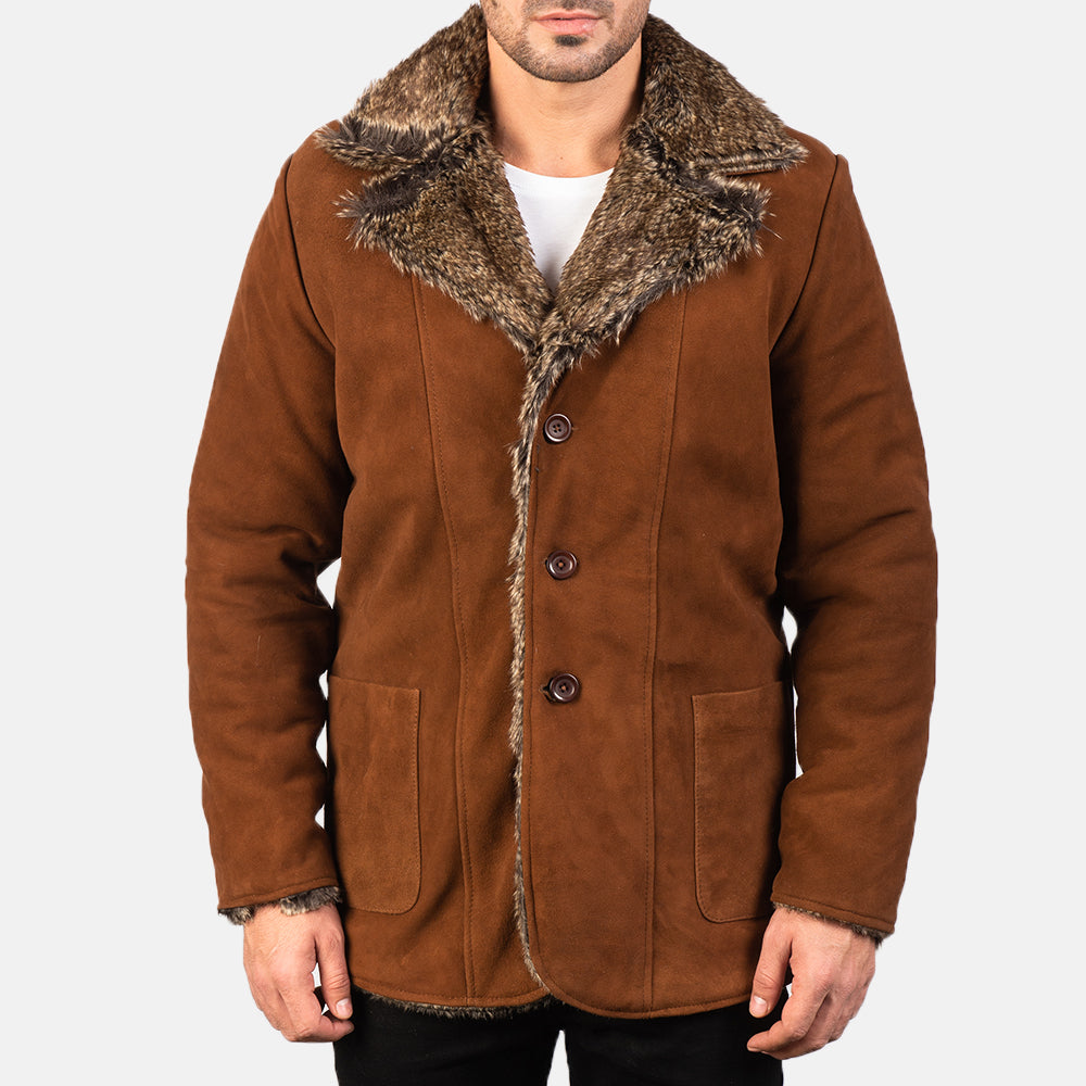 Duskborne Regal Leather Coat For Sale