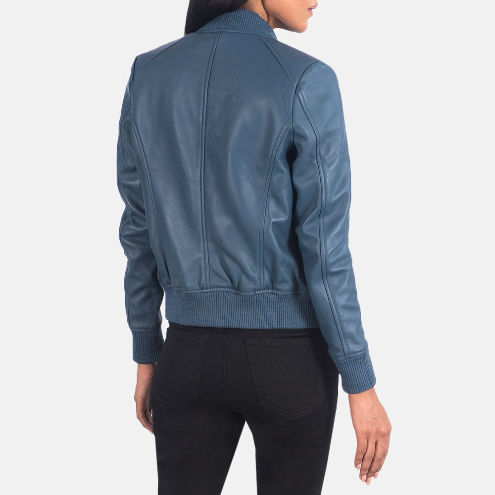 Eclipsera Edge Leather Bomber Jacket For Sale