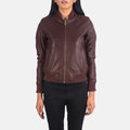 Eclipsera Edge Leather Bomber Jacket For Sale