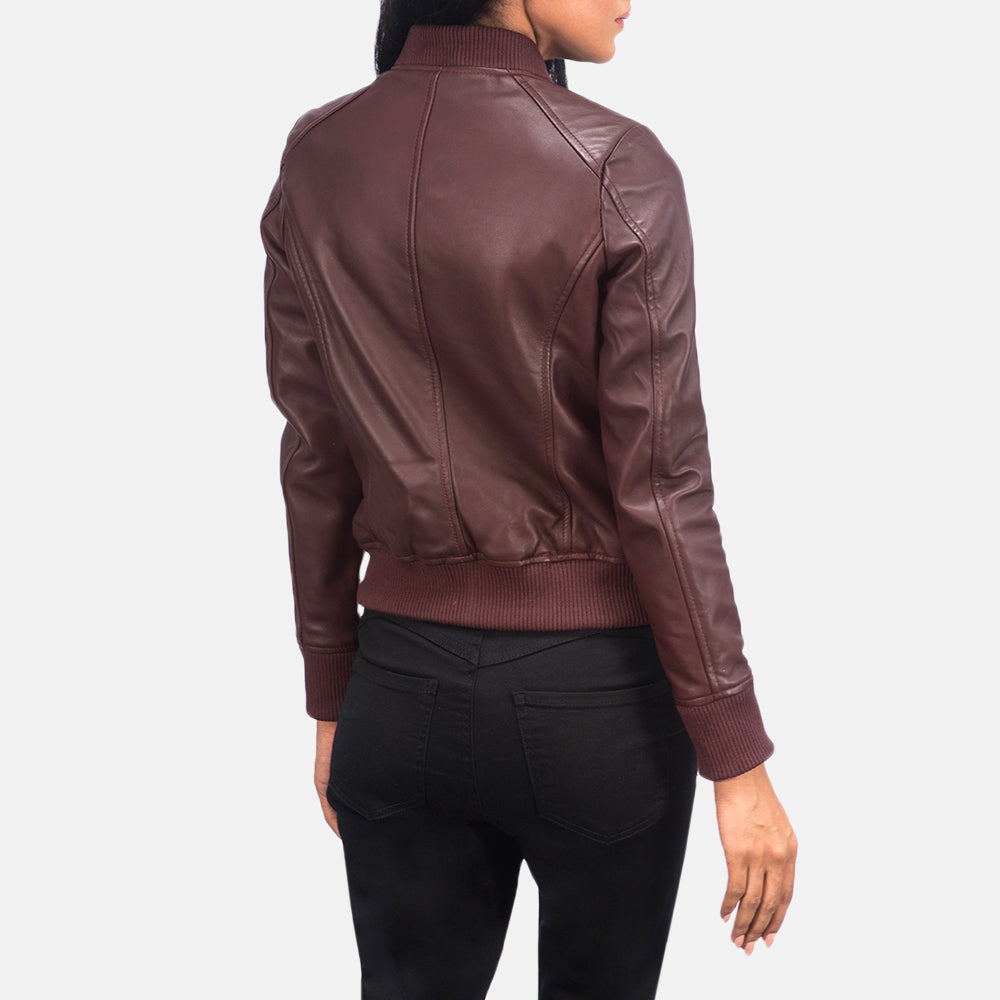Eclipsera Edge Leather Bomber Jacket For Sale