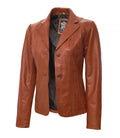 Elaris Classic Leather Blazer For Sale