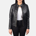 Emberlyn Noir Leather Biker Jacket For Sale