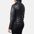 Emberlyn Noir Leather Biker Jacket For Sale