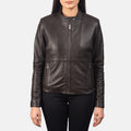 Emberlyn Noir Leather Biker Jacket For Sale