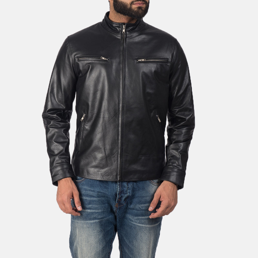 Fluxedge Minimal Leather Jacket for sale