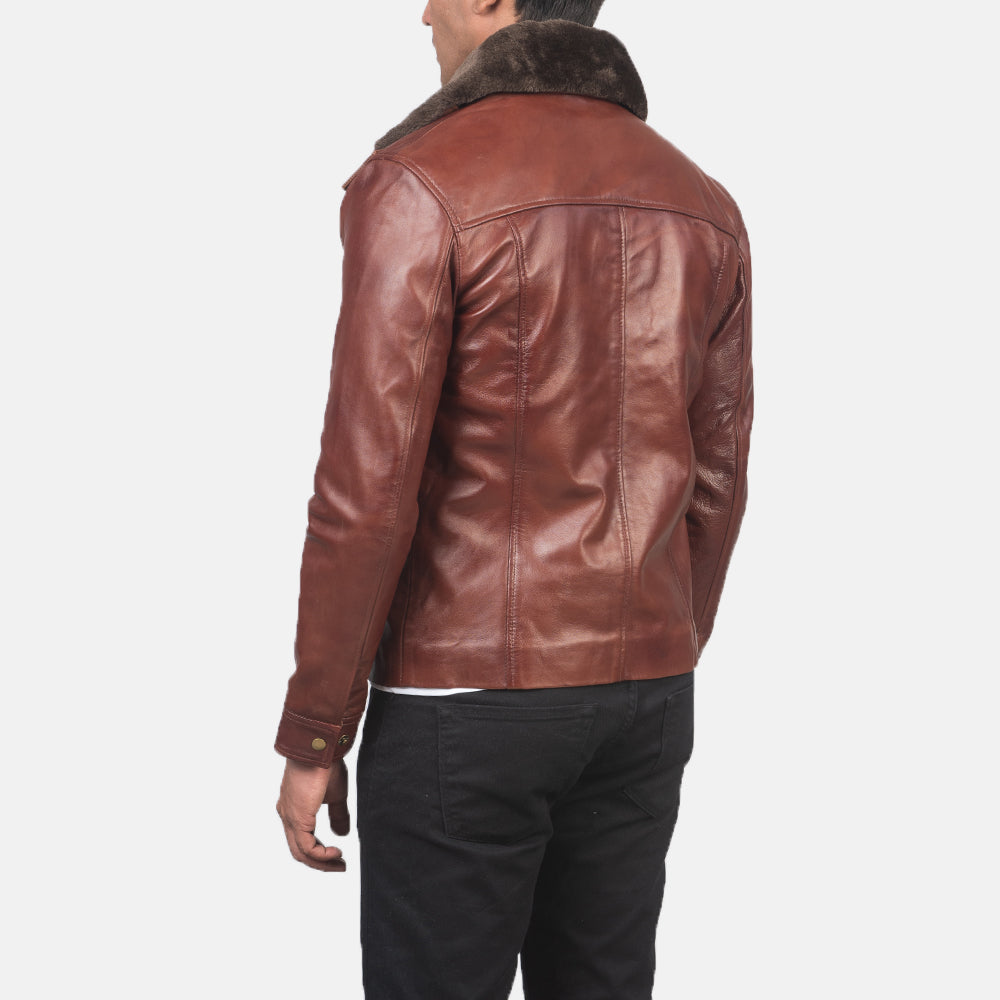 Frostveil Luxe Fur Leather Jacket for sale