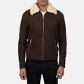 Harborline Suede Shearling Leather Jacket For Sale