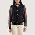 Hybrid Realm Black-Maroon Varsity Jacket for sale