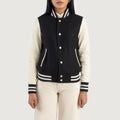 Hybrid Realm Black-White Varsity Jacket for sale