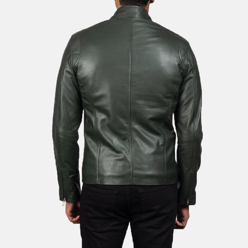 Ionic Vintage Leather Biker Jacket for sale