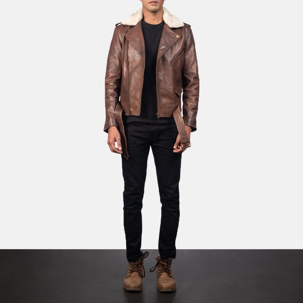Ironfang Rebel Leather Biker Jacket for sale