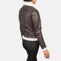 Ironhale Maroon B-3 Bomber Leather Jacket for sale