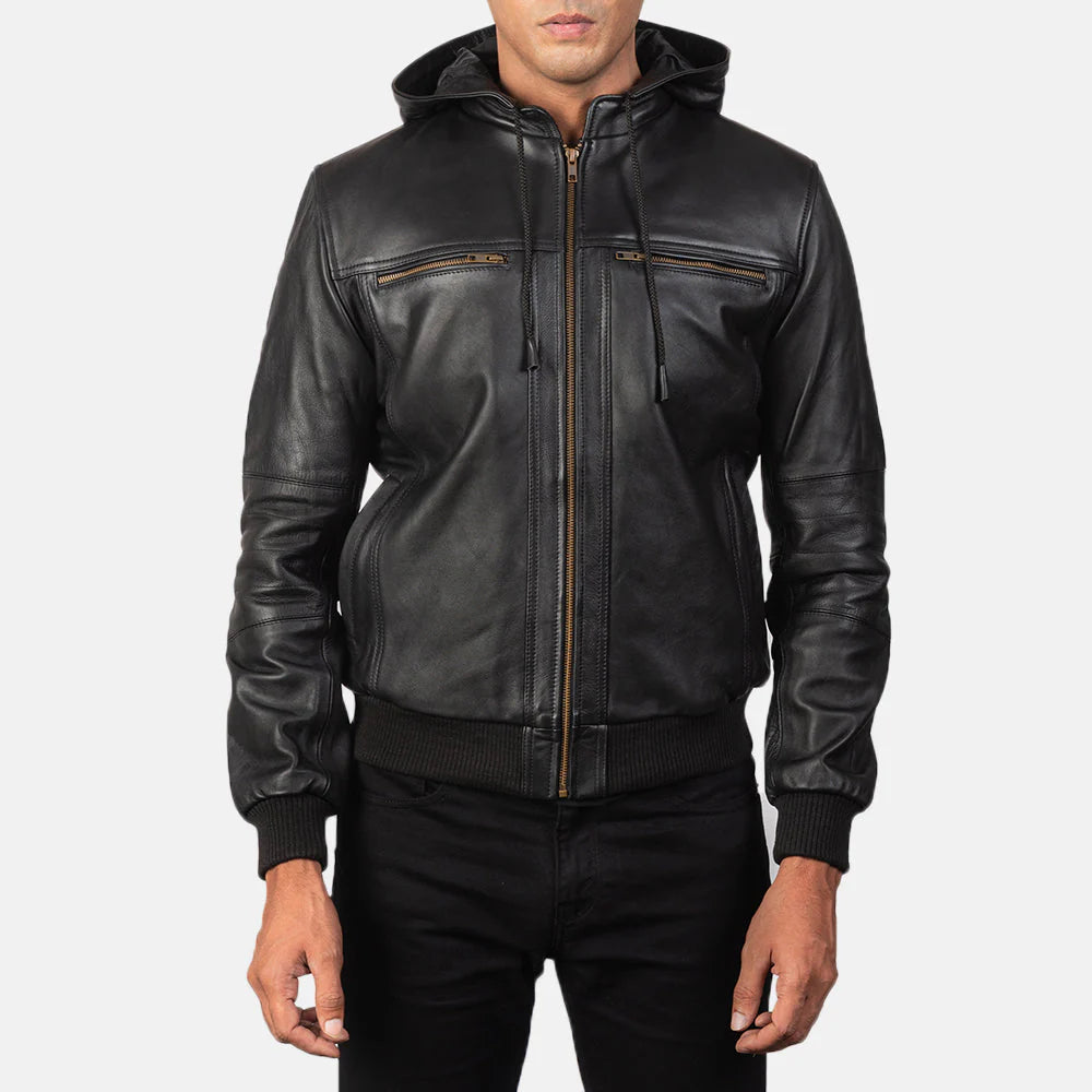 Kaelric Noir Moto Bomber Jacket for sale