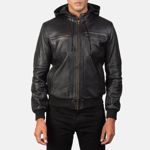 Kaelric Noir Moto Bomber Jacket for sale