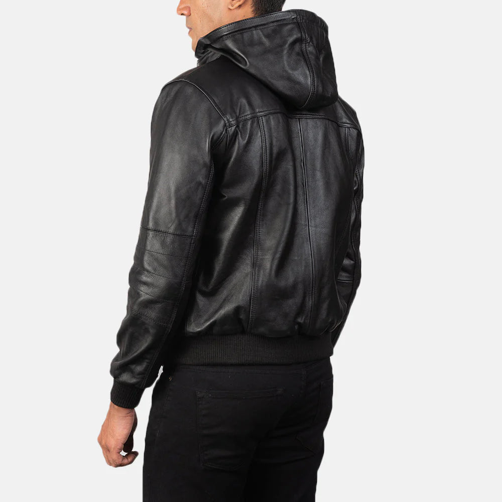 Kaelric Noir Moto Bomber Jacket for sale