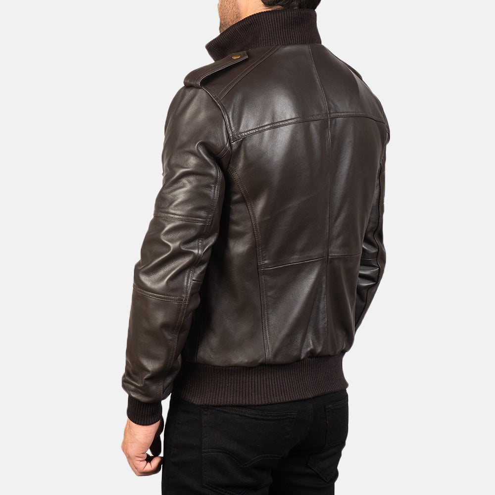 Bronco Leather Bomber Jacket for sale