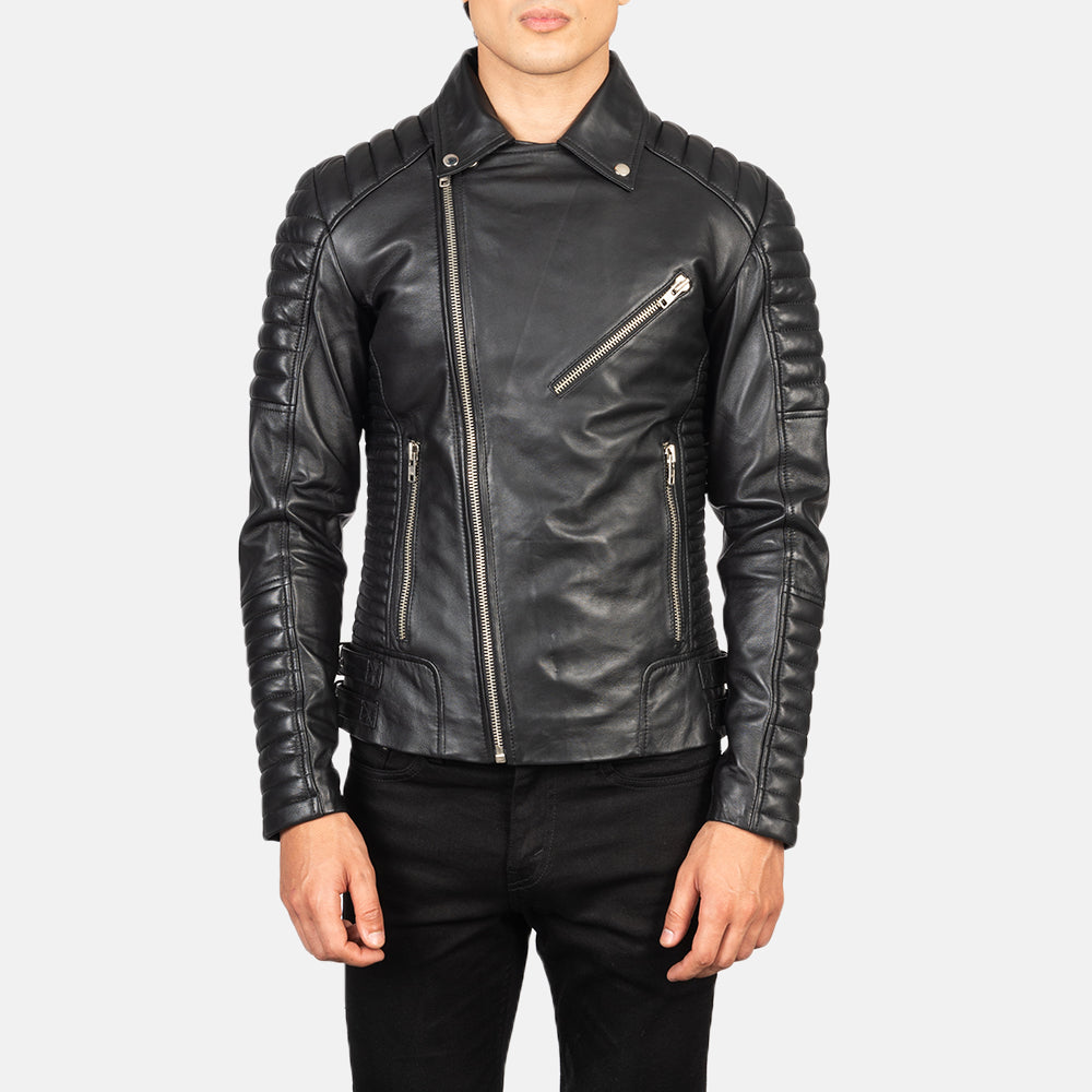 Valiant Biker Leather Jacket for sale