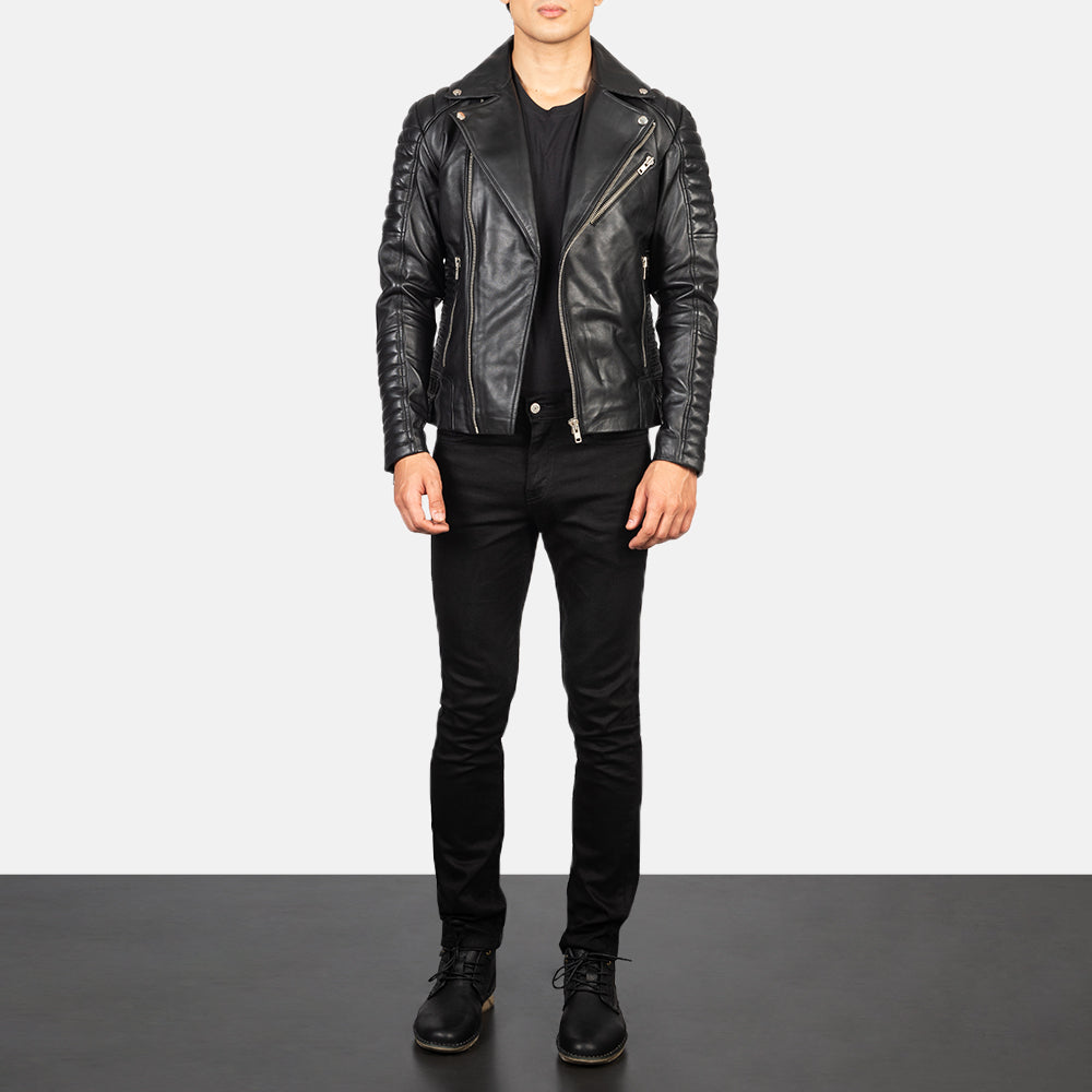 Valiant Biker Leather Jacket for sale