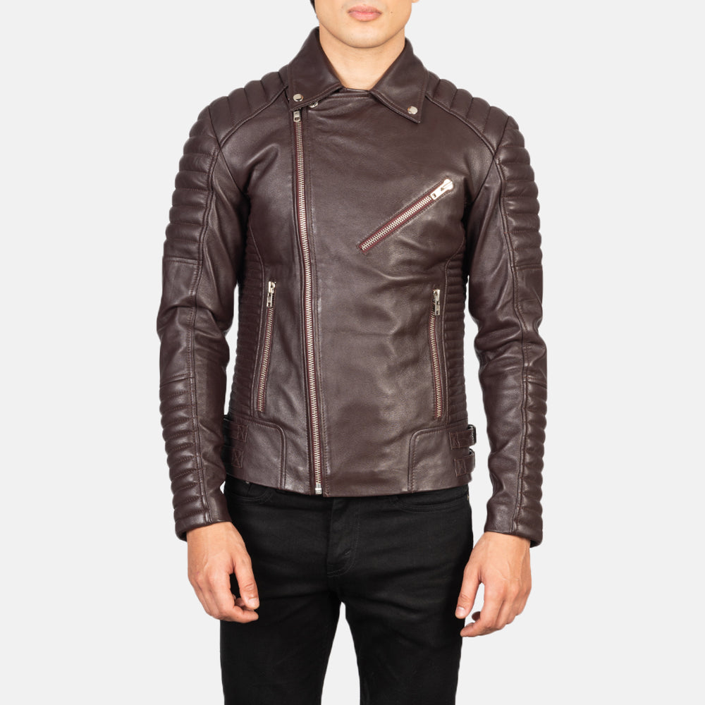 Valiant Biker Leather Jacket for sale