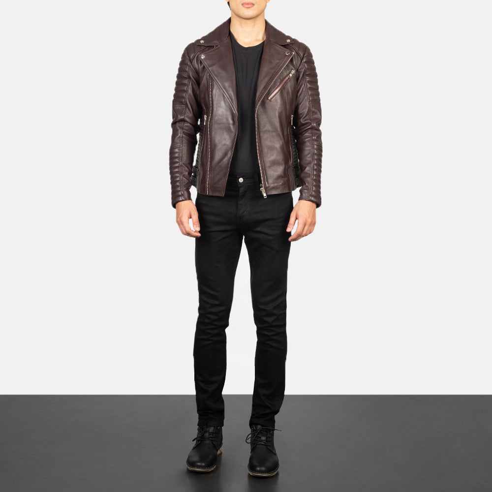 Valiant Biker Leather Jacket for sale