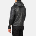 BOHO Urban Hooded Bomber Jacket - Black for sale