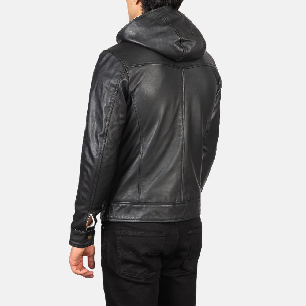 BOHO Urban Hooded Bomber Jacket - Black for sale