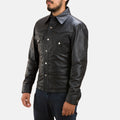 Ranchson Leather Shirt - Black for sale