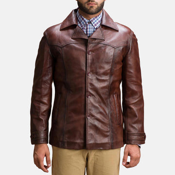 BOHO Vincent Leather Jacket - Brown for sale