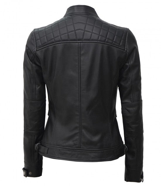 Mirayne Classic Quilted Leather Jacket For Sale