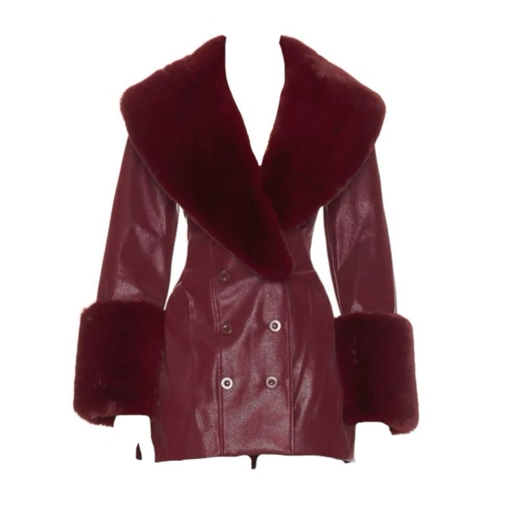 Myrren Vogue Leather Fur Coat for sale