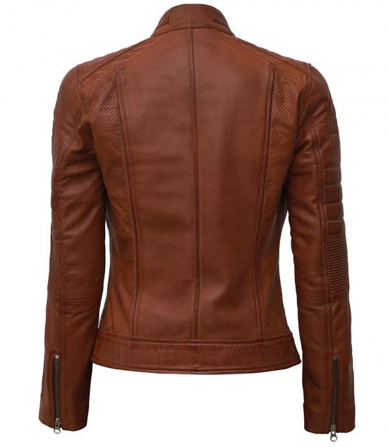 Nightvolt Edge Leather Biker Jacket For Sale